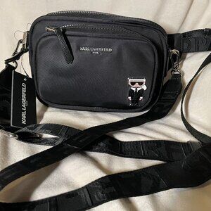 Karl Lagerfeld Voyage Logo Crossbody LH3EE4CL / BSV NWT!